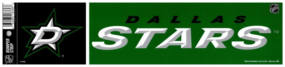 (HCW) Dallas Stars 3" x 12" Bumper Strip NHL Sticker Decal Image 1