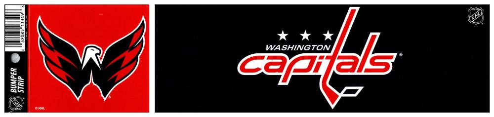 (HCW) Washington Capitals 3" x 12" Bumper Strip NHL Sticker Decal Image 1