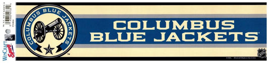 (HCW) Columbus Blue Jackets 3" x 12" Bumper Strip NHL Sticker Decal Image 1