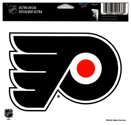 (HCW) Philadelphia Flyers Multi-Use Coloured Decal Sticker 5"x6" NHL Licensed Image 1
