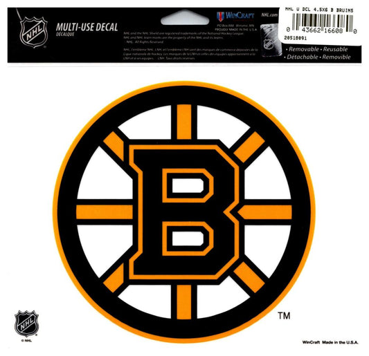Boston Bruins Multi-Use Coloured Decal Sticker 5"x6"  Licensed