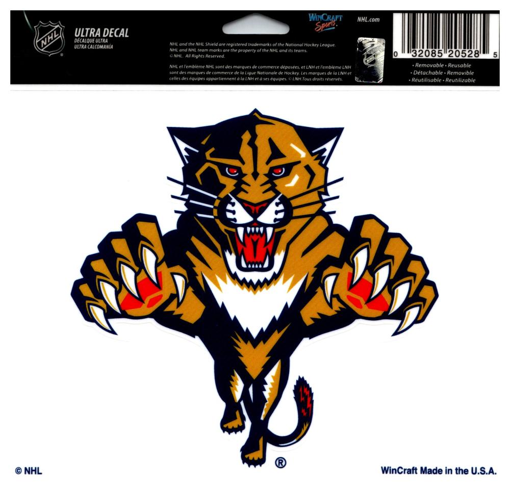 (HCW) Florida Panthers Multi-Use Coloured Decal Sticker 5"x6" NHL Licensed Image 1