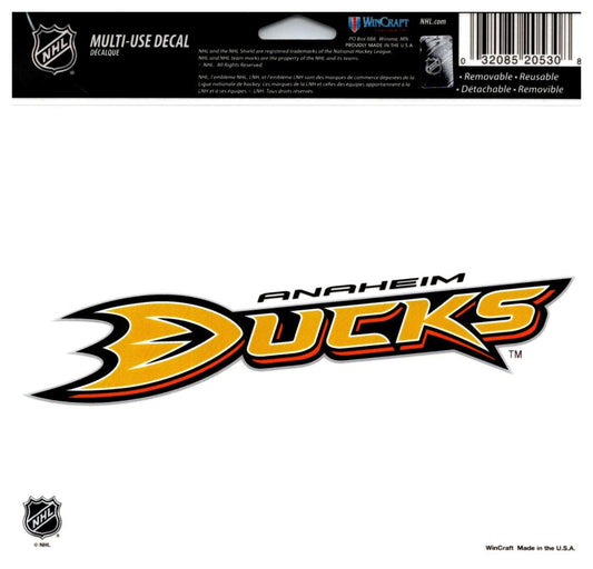(HCW) Anaheim Ducks Multi-Use Coloured Decal Sticker 5"x6" NHL Licensed Image 1