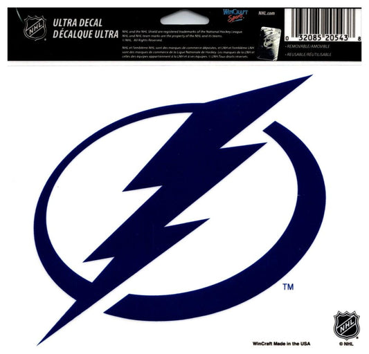 Tampa Bay Lightning Multi-Use Coloured Decal Sticker 5"x6"  Licensed