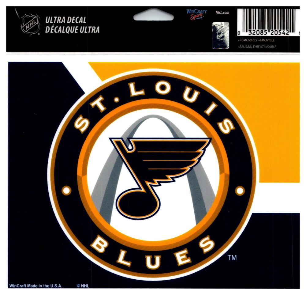 (HCW) St. Louis Blues 2Tone Multi-Use Coloured Decal Sticker 5"x6" NHL Licensed Image 1