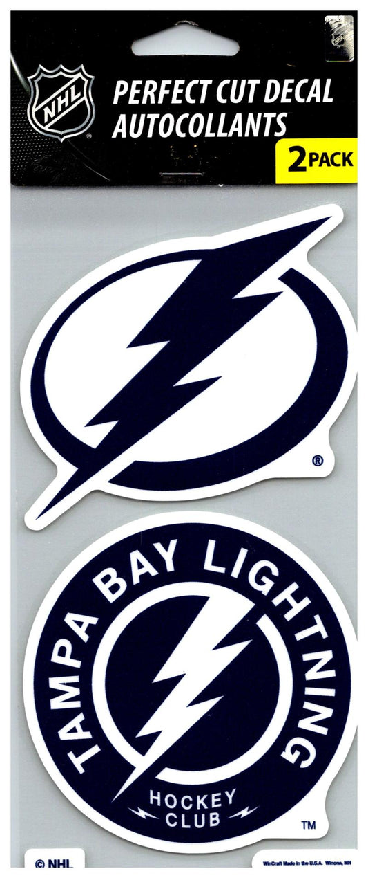 (HCW) Tampa Bay Lightning Perfect Cut 4"x4" Decal Sticker Pack of 2 Image 1