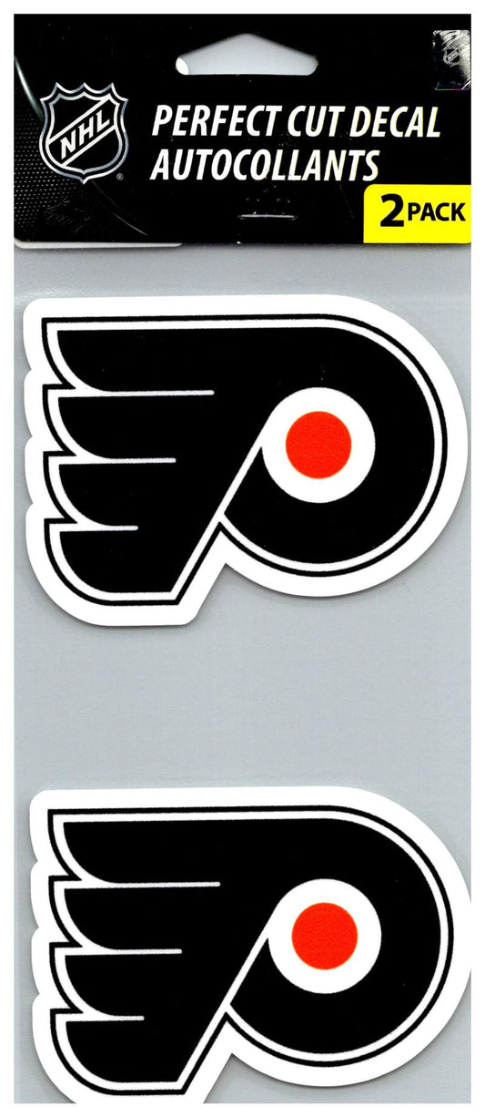 (HCW) Philadelphia Flyers Perfect Cut 4"x4" Decal Sticker Pack of 2 Image 1