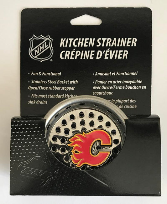 (HCW) Calgary Flames Stainless Steel Kitchen Sink NHL Strainer Image 1