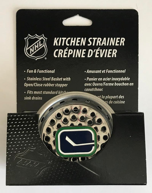 (HCW) Vancouver Canucks Stainless Steel Kitchen Sink NHL Strainer Image 1
