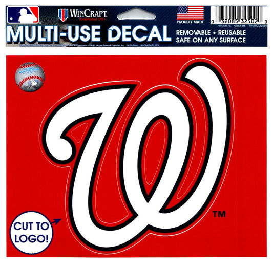 (HCW) Washington Nationals Multi-Use Decal Sticker MLB 5"x6" Baseball Image 1