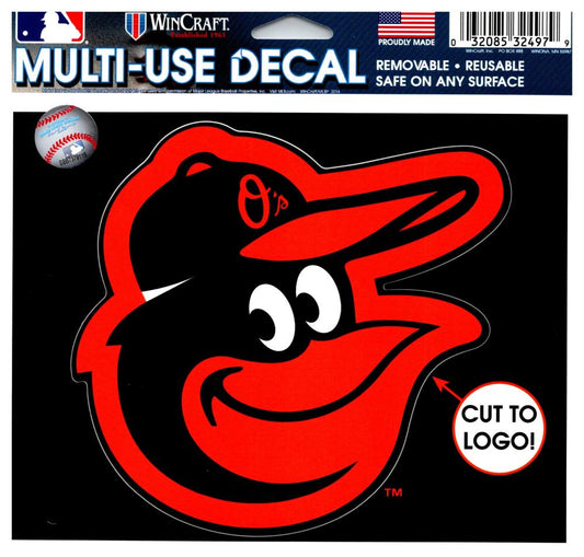 (HCW) Baltimore Orioles Multi-Use Decal Sticker MLB 5"x6" Baseball Image 1