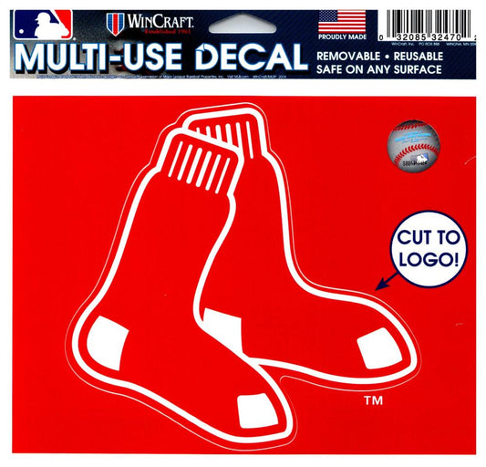 (HCW) Boston Red Sox Multi-Use Decal Sticker MLB 5"x6" Baseball Image 1