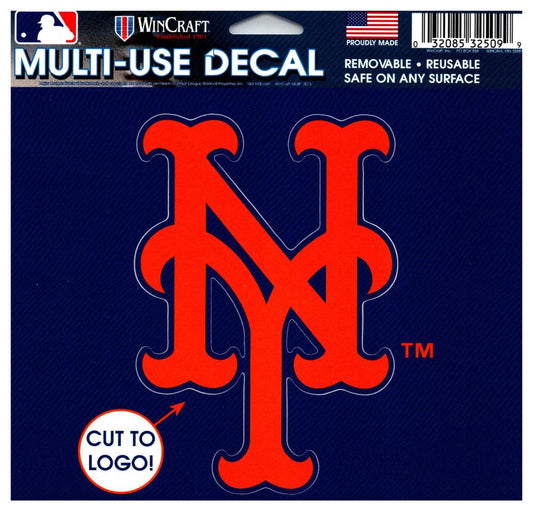 (HCW) New York Mets Multi-Use Decal Sticker MLB 5"x6" Baseball