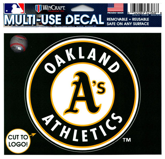 (HCW) Oakland Athletics Multi-Use Decal Sticker MLB 5"x6" Baseball Image 1