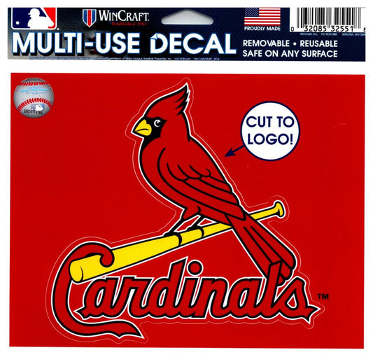 (HCW) St. Louis Cardinals Multi-Use Decal Sticker MLB 5"x6" Baseball