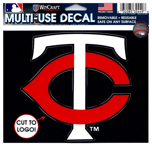 (HCW) Minnesota Twins Multi-Use Decal Sticker MLB 5"x6" Baseball Image 1