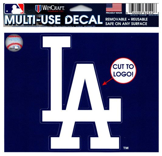 (HCW) Los Angeles Dodgers Multi-Use Decal Sticker MLB 5"x6" Baseball Image 1