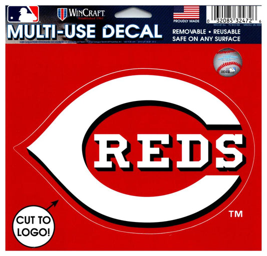 (HCW) Cincinnati Reds Multi-Use Decal Sticker MLB 5"x6" Baseball Image 1