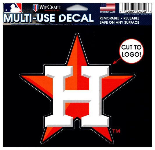 (HCW) Houston Astros Multi-Use Decal Sticker MLB 5"x6" Baseball