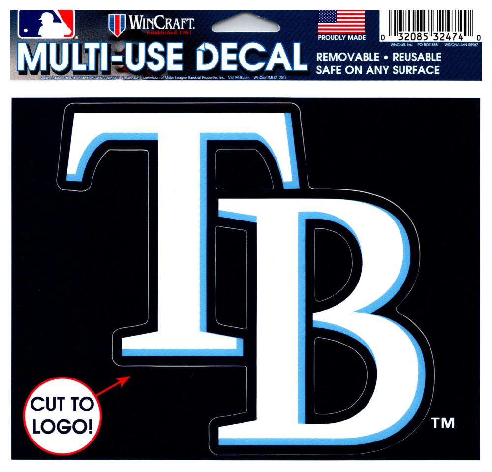 (HCW) Tampa Bay Rays Multi-Use Decal Sticker MLB 5"x6" Baseball Image 1