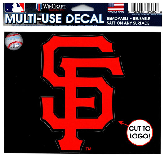 (HCW) San Francisco Giants Multi-Use Decal Sticker MLB 5"x6" Baseball