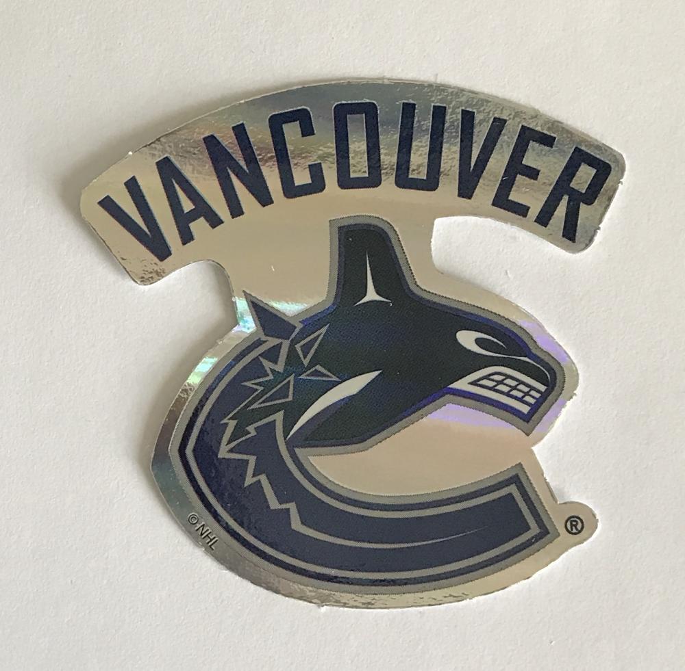 (HCW) Vancouver Canucks Prismatic Coloured Decal Sticker 3"x3" NHL Licensed Image 1