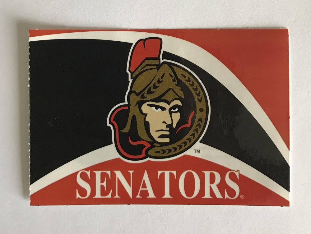 (HCW) Ottawa Senators Banner Coloured Decal Sticker 4"x3" NHL Licensed Image 1