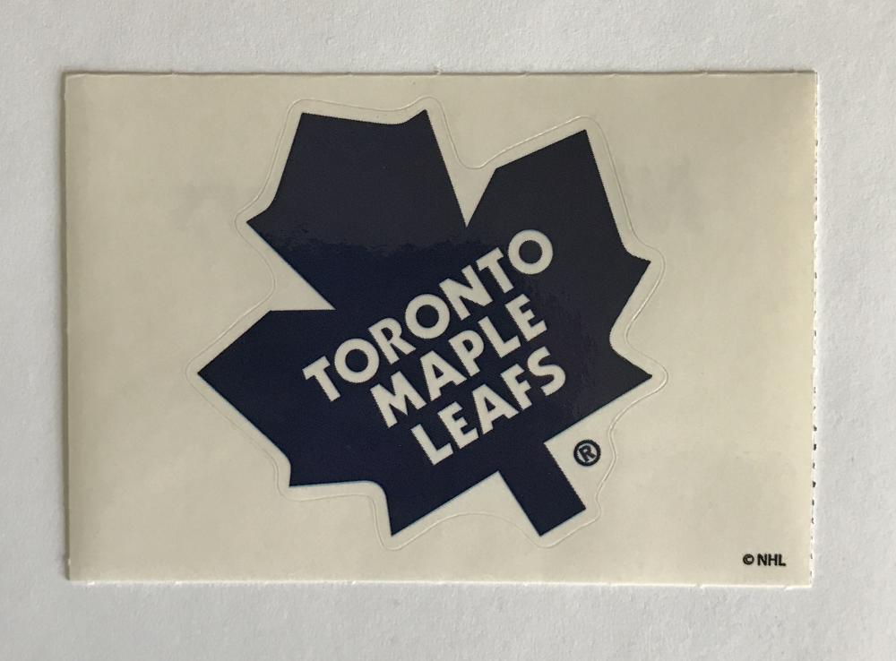 (HCW) Toronto Maple Leafs White Banner Coloured Decal Sticker 4"x3" NHL Licensed Image 1