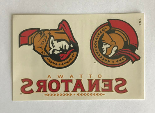 (HCW) Ottawa Senators #2 Banner Coloured Tattoo Sticker 4"x3" NHL Licensed Image 1