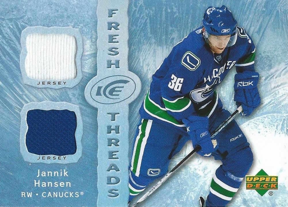 2007-08 Upper Deck Ice Fresh Threads #FTJA Jannik Hansen NM-MT Hockey NHL 03015
