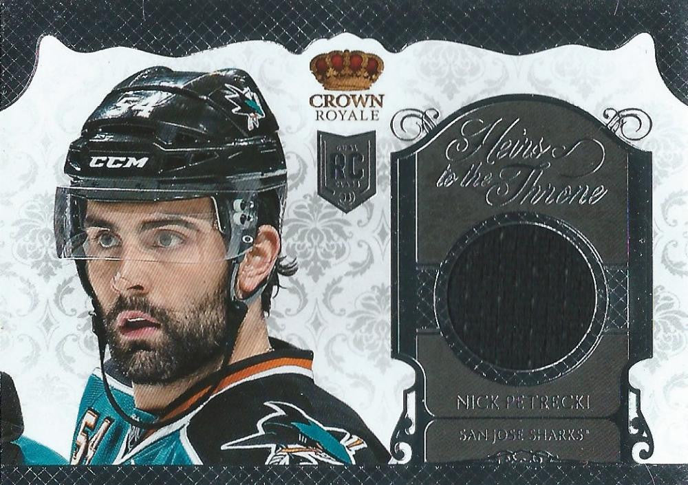 (HCW) 2013-14 Crown Royale Nick Petrecki Heirs to the Throne Jersey Hockey 03024