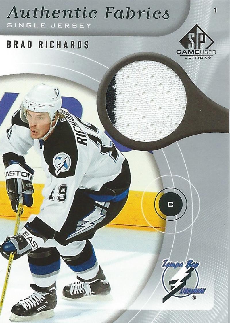 2005 SP Game Used Authentic Fabrics #AFRI Brad Richards NM-MT Hockey NHL 03032 Image 1