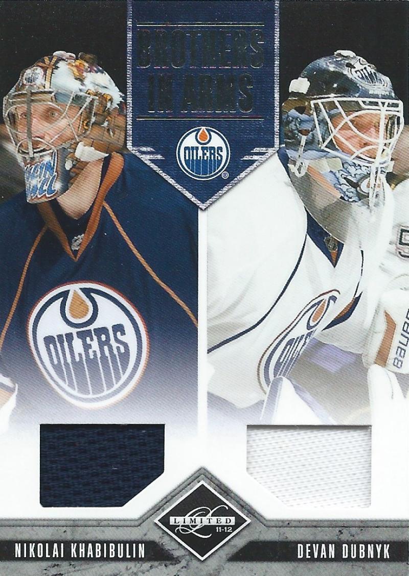 2011-12 Panini Limited Brothers In Arms Jersey Dubnyk/ Khabibulin 11/199 03034 Image 1