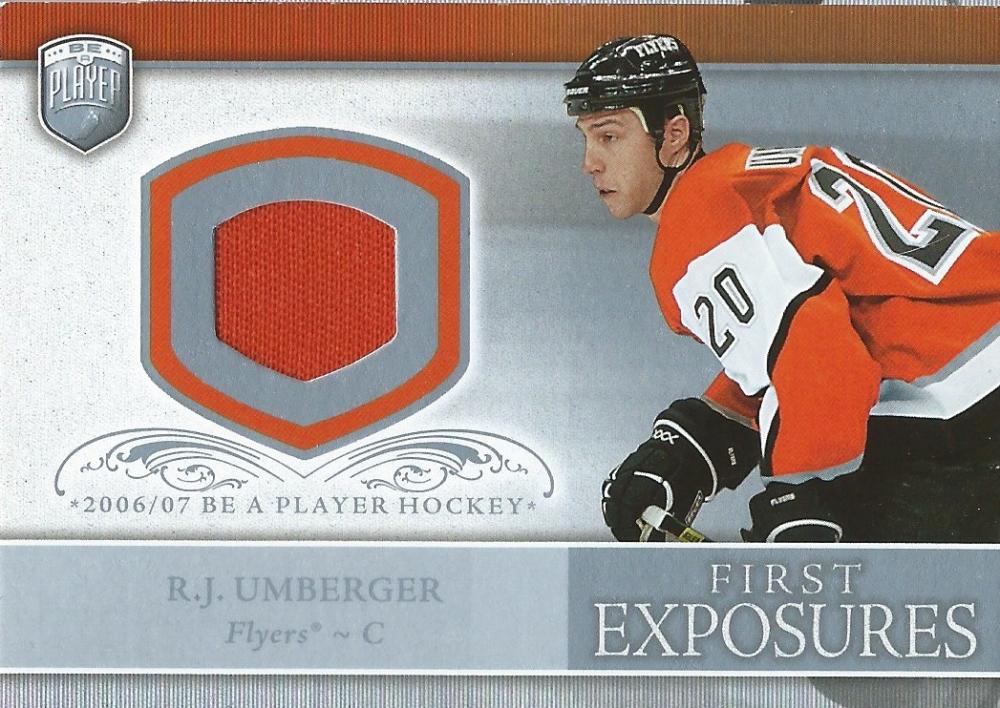(HCW) 2006-07 Be A Player Portraits First Exposures Jersey R.J. Umberger 03036 Image 1