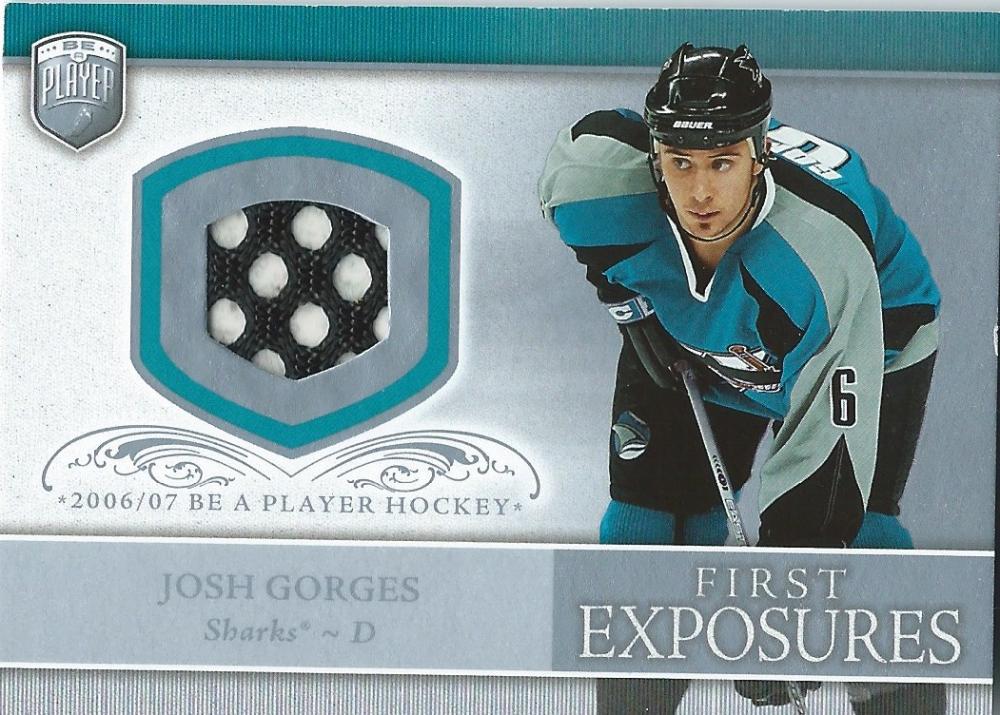 (HCW) 2006-07 Be A Player Portraits First Exposures Jersey Josh Gorges 03037 Image 1