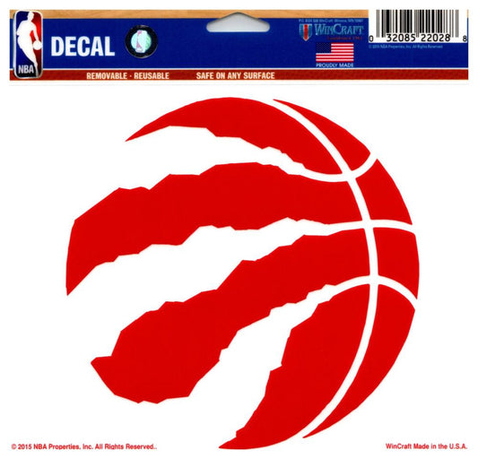 (HCW) Toronto Raptors Red Multi-Use Coloured Decal Sticker 5"x6" NBA Licensed