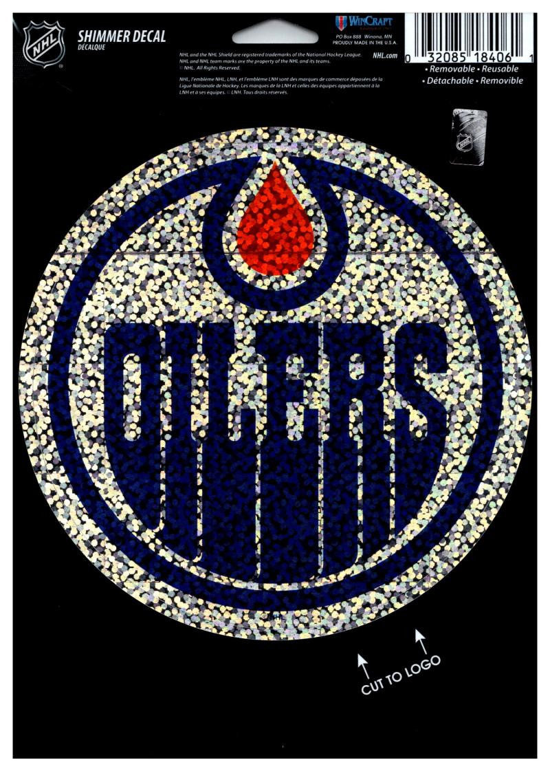 Edmonton Oilers Shimmer Decal 5"x5"  Licensed Sticker