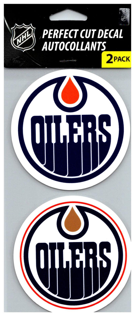 Edmonton Oilers Perfect Cut Decal/Sticker Set of 2  4x4