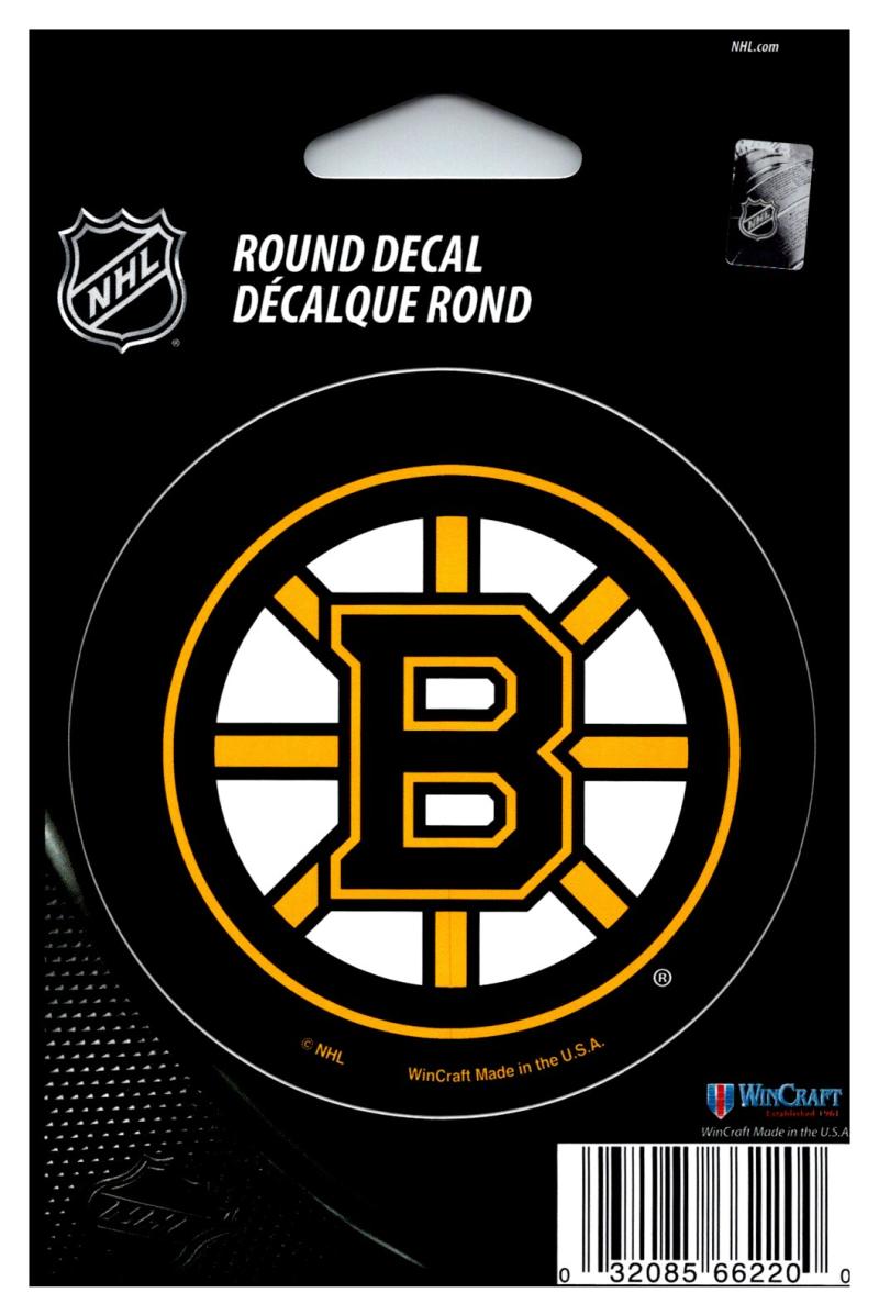 (HCW) Boston Bruins 3" Round Vinyl Decal Sticker NHL Licensed In/Outdoor Image 1