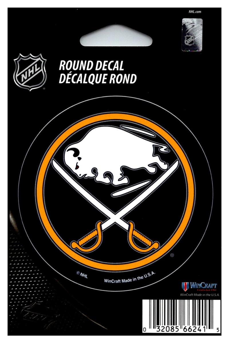 (HCW) Buffalo Sabres (old) 3" Round Vinyl Decal Sticker NHL Licensed In/Outdoor Image 1
