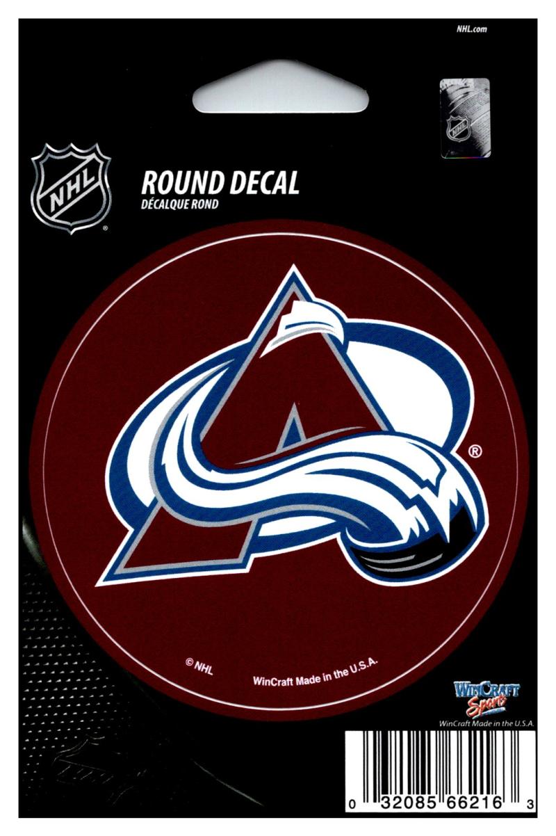 (HCW) Colorado Avalanche 3" Round Vinyl Decal Sticker NHL Licensed In/Outdoor Image 1