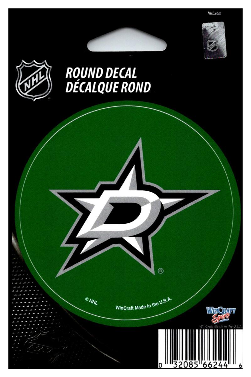 (HCW) Dallas Stars 3" Round Vinyl Decal Sticker NHL Licensed In/Outdoor Image 1
