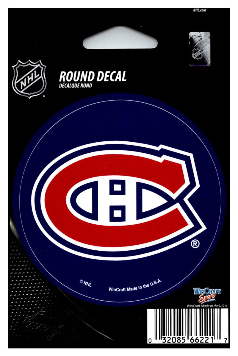 (HCW) Montreal Canadiens 3" Round Vinyl Decal Sticker NHL Licensed In/Outdoor Image 1