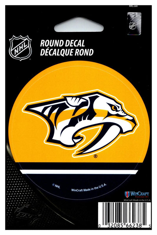 (HCW) Nashville Predators 3" Round Vinyl Decal Sticker NHL Licensed In/Outdoor Image 1