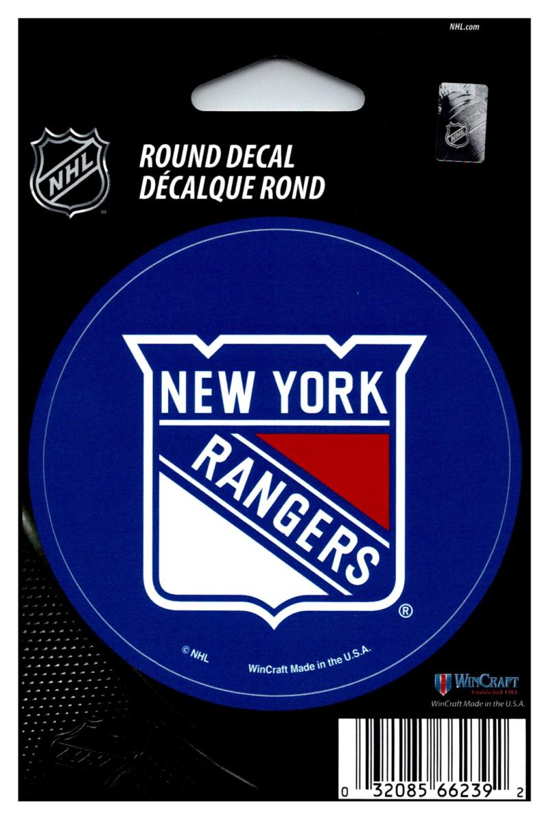 (HCW) New York Rangers 3" Round Vinyl Decal Sticker NHL Licensed In/Outdoor Image 1