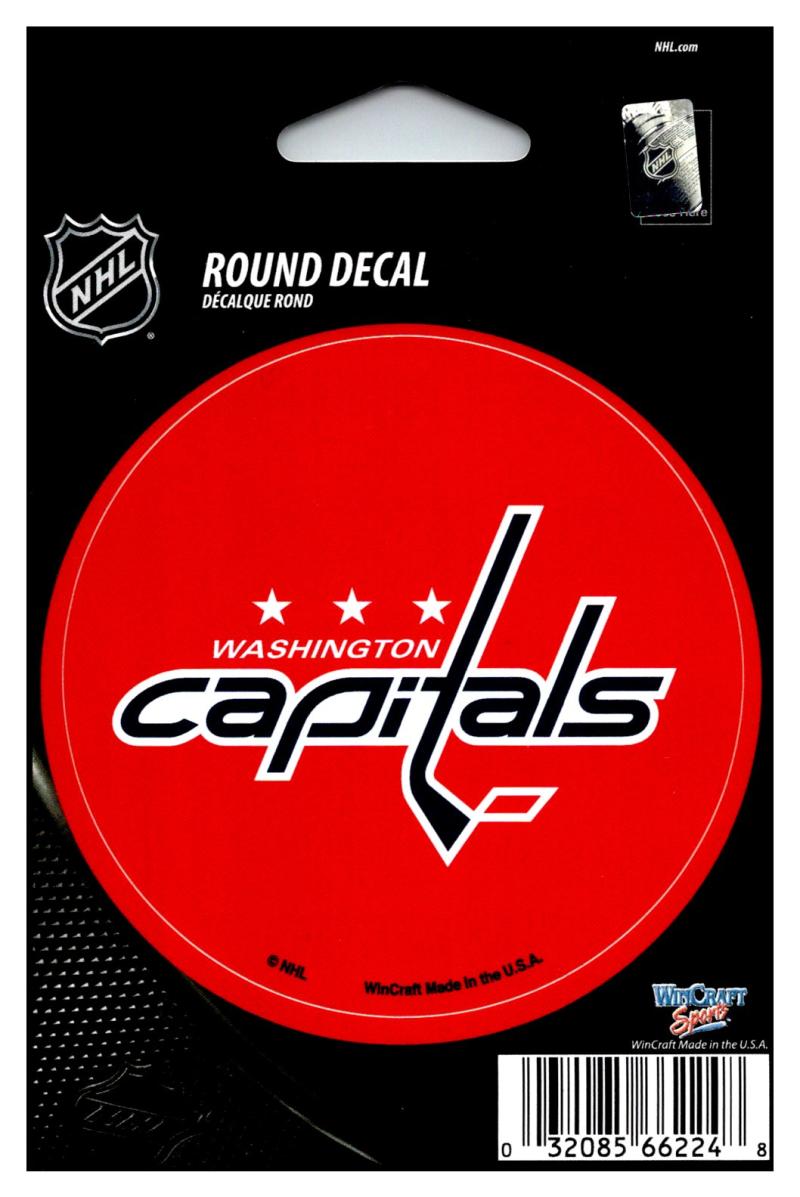 (HCW) Washington Capitals 3" Round Vinyl Decal Sticker NHL Licensed In/Outdoor Image 1