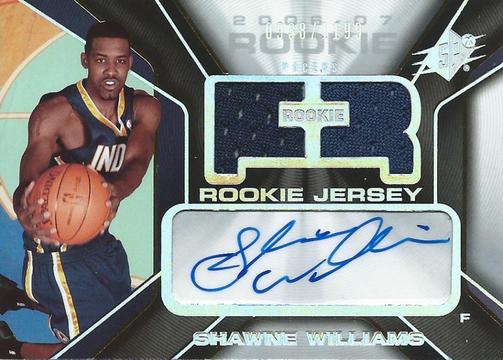 2006-07 Upper Deck SPx #135 Shawne Williams Basketball  RC Rookie 938/1199 03055 Image 1