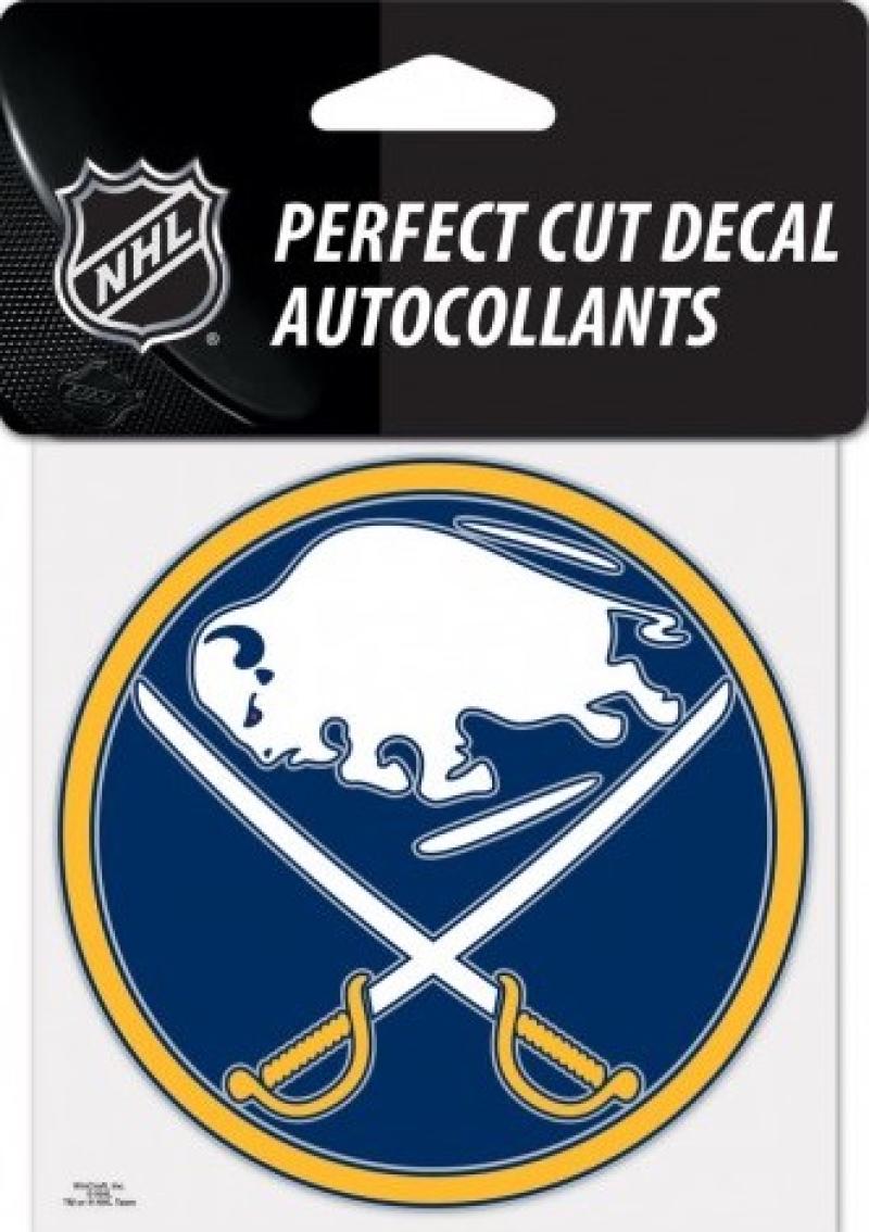 (HCW) Buffalo Sabres Cut Color 4"x4" NHL Licensed Decal Sticker Image 1