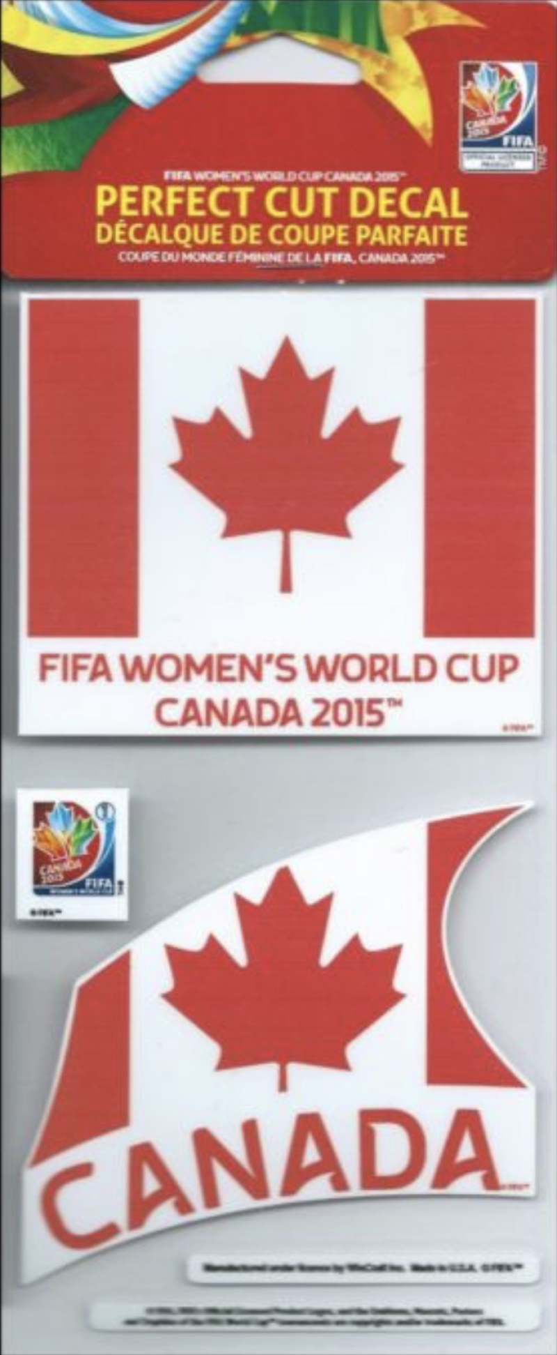 Canada Fifa World Cup Women's Perfect Cut Decal/Sticker Set of 2 4x4 Image 1