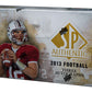 2013 Upper Deck SP Authentic Football Hobby Box - 24 packs - 3 Autos Box